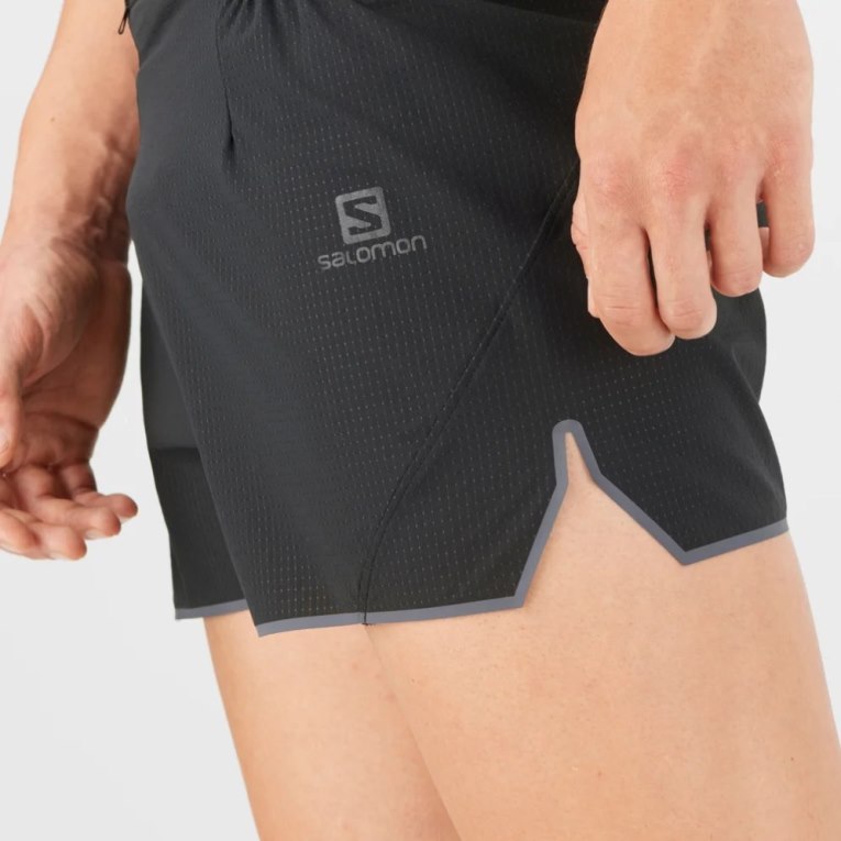 Black Salomon Sense Aero 3'' Men's Shorts | PH 42971T